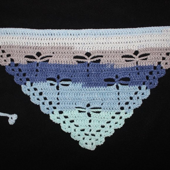 NEW Dragonfly Crochet Hair Bandana Cottagecore HANDCRAFTED - Picture 2 of 6